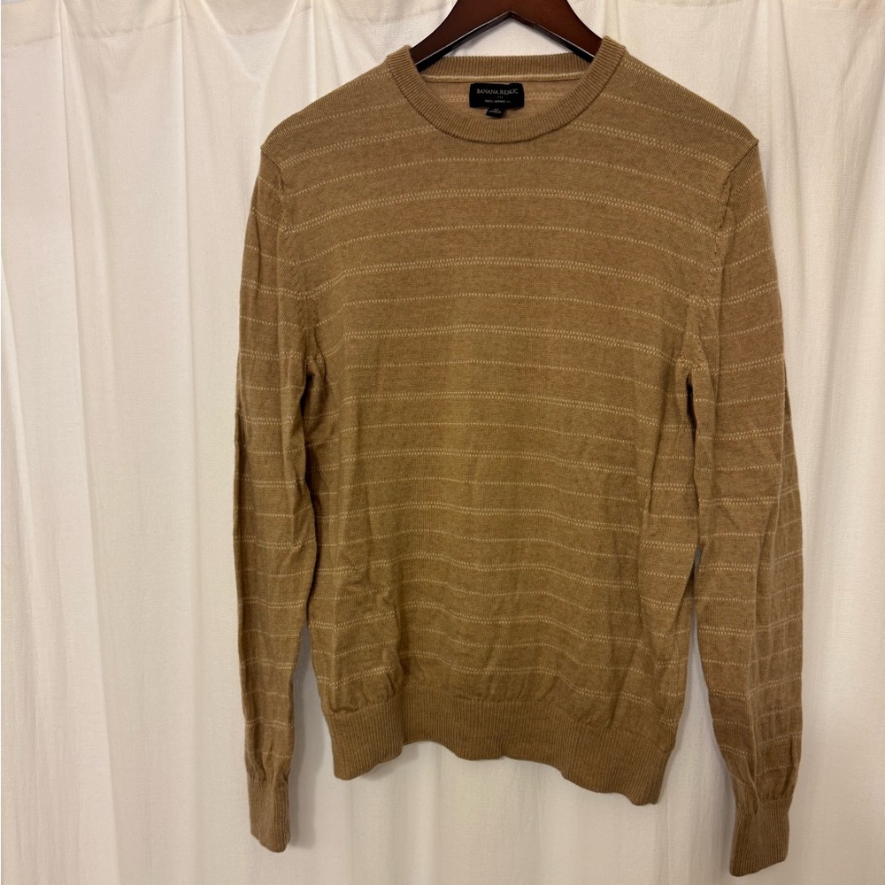 Men's Banana Republic Tan Striped Sweater